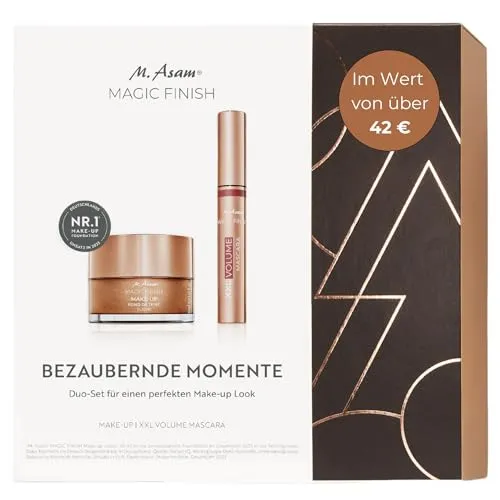 M. Asam Magic Finish Geschenkset - Make-up Set mit Volume Mascara und Make Up Mousse für einen makellosen Teint – das ideale Weihnachtsgeschenk für Frauen, die Schönheit lieben.