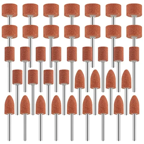 42-teiliges Korund Schleifspitzen Set für Dremel - Hochwertige Schleifköpfe für präzises Schleifen und Polieren von Stein, Glas und Metall. Ideal für enge Räume und verschiedene Oberflächen. Kompatibel mit gängigen Rotationswerkzeugen.