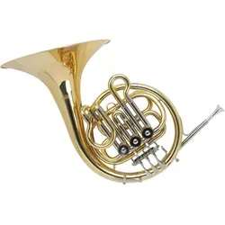 Classic Cantabile WH-701 L Kinder Bb-Waldhorn - Blechblasinstrumente für Kinder von 9-14 Jahren, hochwertiges Bb-Schülerwaldhorn mit Goldmessing Mundrohr und Neusilber Außenzügen, inklusive Leichtkoffer.