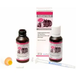 Rodicare Vita B Flüssigkeit für Kaninchen, Kleinnager & Meerschweinchen 25 ml - Tiergesundheit: Unterstützt die Vitalität von Kaninchen, Kleinnagern und Meerschweinchen mit hochwertigen Inhaltsstoffen für ein gesundes Leben.