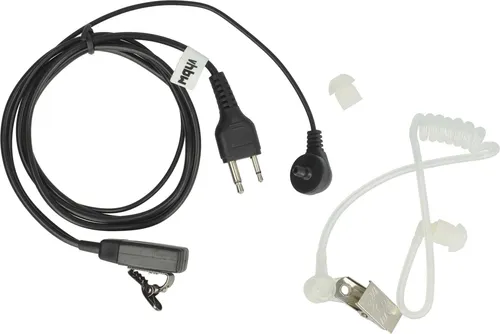 vhbw Headset kompatibel mit Motorola PRO5450, MTX960, PRO5150, PRO5350, PR860, MTX950, MTX900, MTX9250, MTX9000 Funkgerät - schwarz, Akustikschlauch