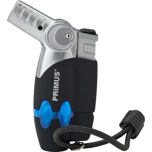 PowerLighter III - Feuerzeug black - Anzünder mit Spitzbrennerflamme, ideal zum Anzünden von Laternen und Kochern. Erreicht Temperaturen von ca. 1.300°C, perfekt für jedes Wetter. Nachfüllbar und praktisch für Outdoor-Abenteuer.