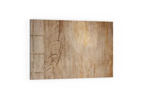DEQORI Küchenrückwand Glas | Zeitlose Holzstruktur 60x40 cm - Spritzschutz für Küche & Badezimmer, bruchsicheres Sicherheitsglas mit 3D-Tiefeneffekt für beeindruckende Farbqualität und einfache Montage ohne Bohren.