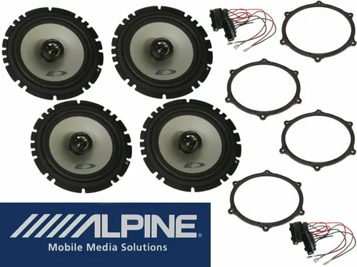 Alpine passend für Seat Ibiza 6J 2008-2015 Komplett Lautsprecher Boxen Set Tür Vorn Hinten