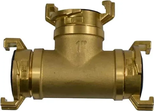 Messing T-Stück 3x1" IG + 3x Messing Gewindestück 1" AG