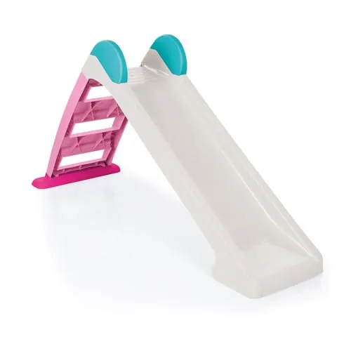Dolu Meine erste Pastellrutsche für Kinder ab 2 Jahren, Kleinkindrutsche, Indoor-Rutsche, Spielgerät für Kinder, Outdoor-Spielgerät, Gartenrutsche, freistehende Rutsche, Kinder, Rosa/Weiß