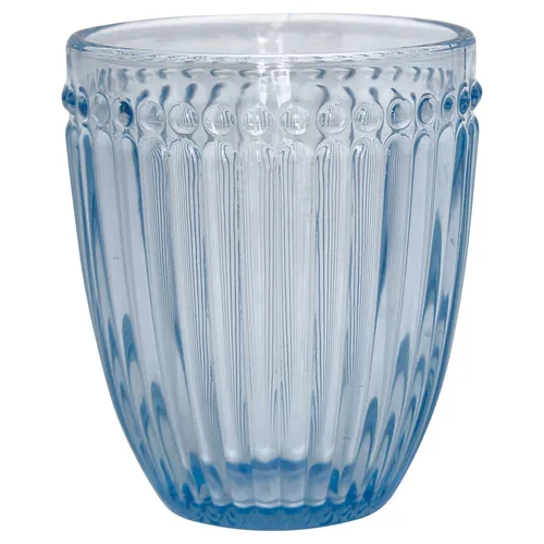 Greengate Glas ALICE PALE BLUE Blau Wasserglas 300 ml Trinkglas Saftglas