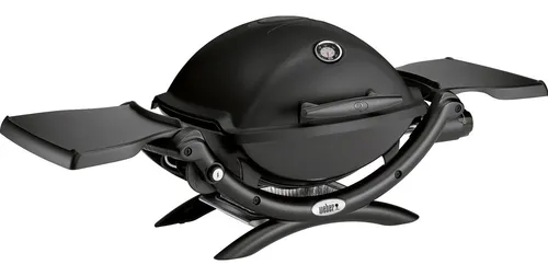 Weber Gasgrill Q1200 Black Line - 43 x 32 cm Grillfläche, vielseitig einsetzbar für Steaks, Würstchen und Gemüse