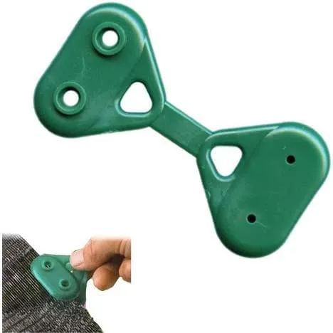 Planen-Clip / Sichtschutz Clips zur Befestigung Sonnensegel Fermarete Frangisole Befestigung zum Aufhängen für Sonnensegel für Plane wasserdicht mit Ösen, winterfest - 50 Stück (grün)