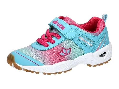 Lico Barney VS Sneaker - türkis/pink, 28 EU - Laufschuhe für Kinder mit niedrigem Schaft, auswechselbarer Textileinlegesohle und Grössenmesssystem – perfekt für kleine Abenteurer!