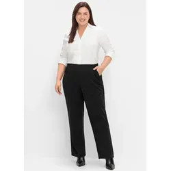 Webhose SHEEGO, Damen, Gr. 58, Normalgrößen, schwarz, 91% Polyester, 5% metallisierte Fasern, 4% Elasthan, Hosen