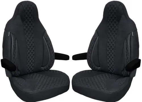 BREMER SITZBEZÜGE Wohnmobil Schonbezüge für FIAT Ducato, Citroen Jumper, Peugeot Boxer - Sitzbezüge aus hochwertigem Polyester, maßgefertigt für optimalen Sitzkomfort und mit Taschen für zusätzlichen Stauraum. Ideal für Wohnmobile und einfache Montage.