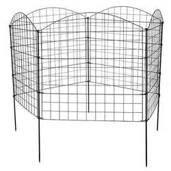 Teichzaun-Set 11-teilig 71x79cm Schwarz - Das 11-teilige Teichzaun-Set ist einfach und werkzeugfrei aufzubauen. Ideal als Schutz für Kinder und Tiere rund um Teiche und Gärten. Robuste, pulverbeschichtete Stahlkonstruktion in elegantem Schwarz.