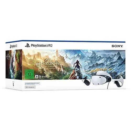 Sony Playstation VR2 Horizon Call of the Mountain-Bundle PS5 - Weiß, erlebe atemberaubende Abenteuer in virtuellen Welten mit intuitiven Controllern und beeindruckender Grafik