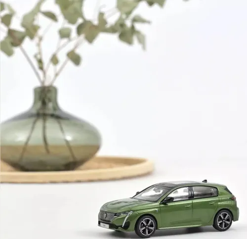 Norev 1:43 Peugeot 308 GT 2021 Olivine-Grün - Modellautos, ungeöffnet mit OVP, detailgetreue Nachbildung im Maßstab 1:43 für Sammler und Liebhaber.