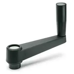 Handkurbel Elesa 160 mm, Bohrung 12 mm, Thermoplast, schwarz