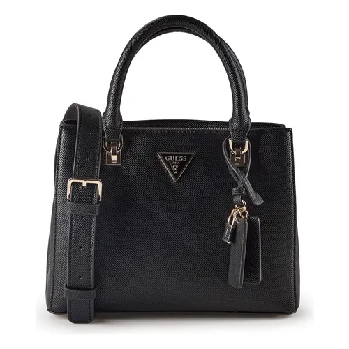 Guess Noelle Handtasche 25 cm schwarz TAS054008 - Elegante Guess Noelle Handtasche aus hochwertigem Polyurethan, mit praktischem Reißverschluss und abnehmbarem Umhängeriemen. Stilvoll und robust – Ihr perfektes Mode-Accessoire für jeden Anlass.