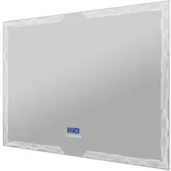 LED Badspiegel Multimedia 120x90 cm - Hochwertiger Badspiegel mit Touch-Funktion, Bluetooth, Antifog, FM Radio und integrierter Spiegelheizung für ein modernes Badeerlebnis.