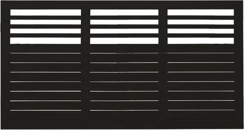 Plus Zaun Decora 180 x 95 cm RAL 9005 Schwarz - Gartenzäune mit modernem Design, langlebig und witterungsbeständig für eine stilvolle Einfriedung Ihres Gartens.