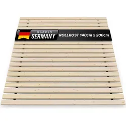 TUGA - Holztech Rollrost Lattenrost 140x200cm, 300kg belastbar - Stabiler Rollrost von TUGA - Holztech für Matratzen (140x200cm), ideal für gleichmäßige Gewichtsverteilung und optimale Belüftung. Mit 20mm starken Leisten für höchste Qualität und Langlebigkeit. Perfekt für gesunden Schlaf!
