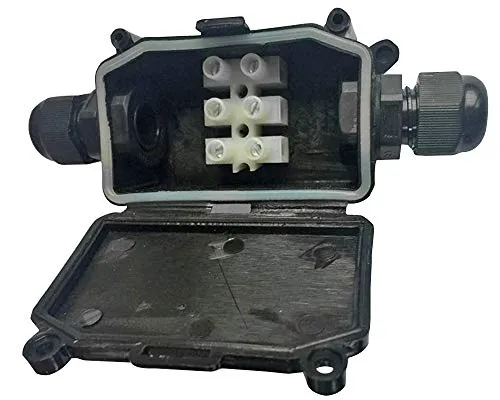 Pro Elec PEL01159 Wasserdichte Abzweigdose mit Klemmleiste, schwarz, IP65