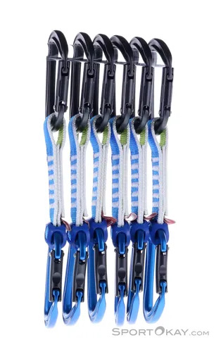 Ocun Hawk QD Zoom PA15/22 12cm - 5er Expressschlingen-Set in Blau - Kletterausrüstung, besonders robust und leicht, ideal für Kletterer, die Sicherheit und Flexibilität schätzen.