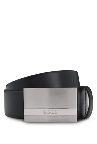 BOSS Herren Baxton_sz35 Gürtel, Black1, 115 EU - Herren-Gürtel aus hochwertiger Verarbeitung, ideal für stilvolle Outfits und langlebigen Tragekomfort.