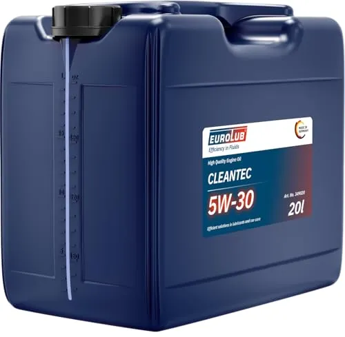 Eurolub Cleantec 5W-30 Motoröl 20l Kanister - Hochleistungs-Motoröl für optimale Motorenpflege, geeignet für zahlreiche Fahrzeughersteller und Freigaben, ideal für moderne Diesel- und Benzinmotoren.