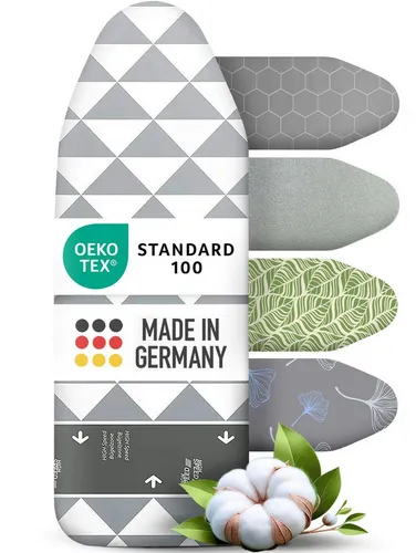 arteneur® Bügelbrettbezug 120x40 - Hitzereflektierend - Bügelbrettbezug für Dampfbügeleisen, Made in Germany mit OEKOTEX100, sorgt für leichtes und schnelles Bügeln dank hitze- und dampfreflektierender Glide Zone.