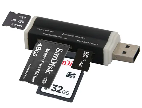 Wozinsky USB Kartenleser für SD/Micro SD/M2/M2PRODUO USB Multi Adapter Speicherkarte