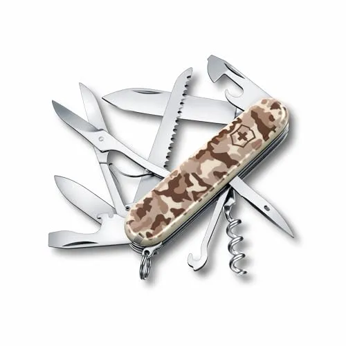 Victorinox Huntsman Taschenmesser - Swiss Army Knife mit 15 Funktionen - Taschenmesser mit 15 Funktionen, darunter Holzsäge und Schere. Ideal für Outdoor-Abenteuer und höchste Schweizer Qualität für vielseitige Anwendungen.