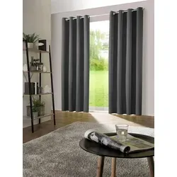 heimtexland Verdunkelungsvorhang Thermo Ösenschal 2 St. - Gardinen mit 100% Polyester, blickdicht und schalldämmend, ideal für Energieeinsparung und optimalen Sonnenschutz.