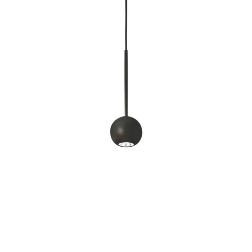 Archimede Moderne Hängeleuchte Schwarz mit LED 4W - Stilvolle Hängeleuchte aus schwarzem Metall mit integriertem LED, ideal für moderne Wohnräume. Inklusive Leuchtmittel und einfach zu montierender Deckenrosette.