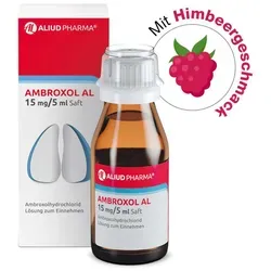 Ambroxol AL 15 mg/5 ml Saft 250 ml - Arzneimittel zur Linderung von Husten, mit wirksamem Wirkstoff Ambroxol für eine bessere Schleimlösung.