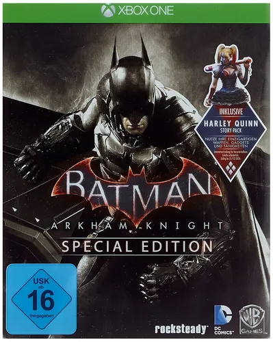 Batman Arkham Knight Special Steelbook Edition für Xbox One - Action & Abenteuer Spiel in limitierter SteelBook Edition, ideal für Sammler und Batman-Fans. USK ab 16 Jahren, aufregende Gameplay-Elemente und fesselnde Story.