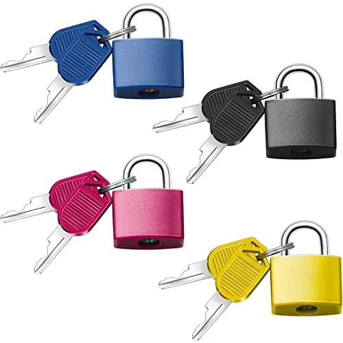 Stücke Kofferschloss Mini Vorhängeschloss Gepäckschlösser mit Schlüssel Bunt Luggage Locks Hangschloss für Koffer, Schränke, Spinde, Werkzeugkisten 4