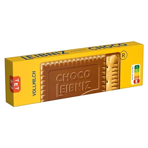 LEIBNIZ Choco Vollmilch Kekse, 125 g - Kekse mit knusprigen Butterkeksen und zarter Milchschokolade, ideal zum Naschen und Teilen – perfekt für Familienausflüge und Spieleabende.