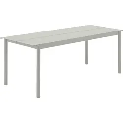 Muuto Linear Steel Gartentisch, 200 x 75 cm, grau