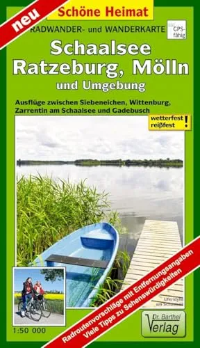 Radwander- und Wanderkarte Schaalsee, Ratzeburg, Mölln und Umgebung: Ausflüge zwischen Siebeneichen, Wittenburg, Zarrentin am Schaalsee und Gadebusch (Schöne Heimat)