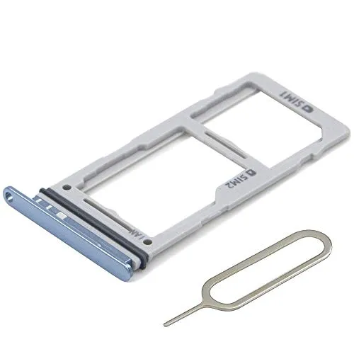 MMOBIEL Dual SIM Kartenhalter Kompatibel mit Samsung Galaxy S10 / S10 Plus 2019 - SIM Card Tray Schlitten - Inkl. Gummidichtung und SIM Pin - Blau