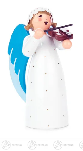Engel mit Geige stehend  H=ca 7 cm NEU Erzgebirge Weihnachtsfigur Holzfigur