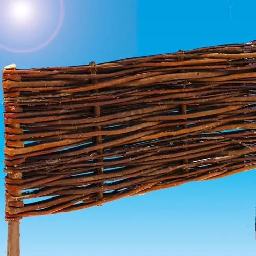 UrFence 1 Stück Beeteinfassung Weide - 100x30 Weidengeflecht Zaunelemente zum Stecken - Rasenkante 30 cm Hoch - Beetbegrenzung Holz Steckzaun Weidenzaun Beetumrandung Gartenweg Flechtzaun Gartenzaun