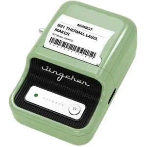 NIIMBOT B21 Etikettiermaschine - Vintage Thermo Label Drucker mit kostenloser Rolle Klebeband, kompakt und energieeffizient für Home Office und kommerzielle Nutzung