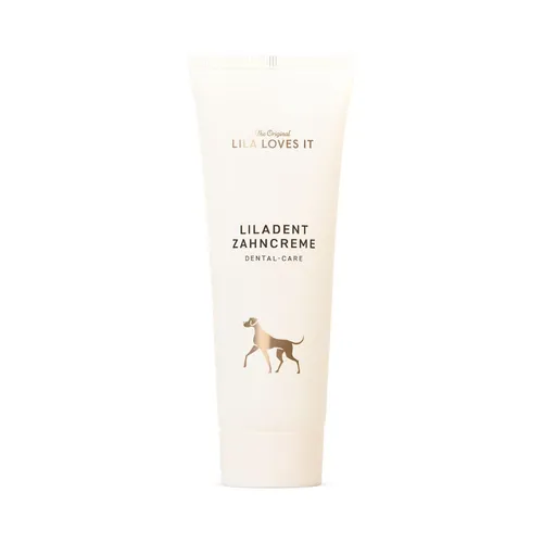 Liladent Zahncreme - LILA LOVES IT für Haustiere - Milde Zahncreme für Haustiere mit pflanzlichen Enzymen und Kokosöl. Reinigt Zähne gründlich, pflegt das Zahnfleisch und sorgt für frischen Atem. Ideal für Welpen und Allergiker. Inhalt: 75 ml.