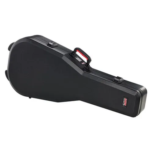 Gator TSA ATA Molded Dreadnought Gitarrenkoffer - Robuster Gitarrenkoffer für Dreadnought Acoustic Westerngitarren mit TSA-zugelassenem Zentralverschluss, ideal für Flugreisen und optimalen Schutz.