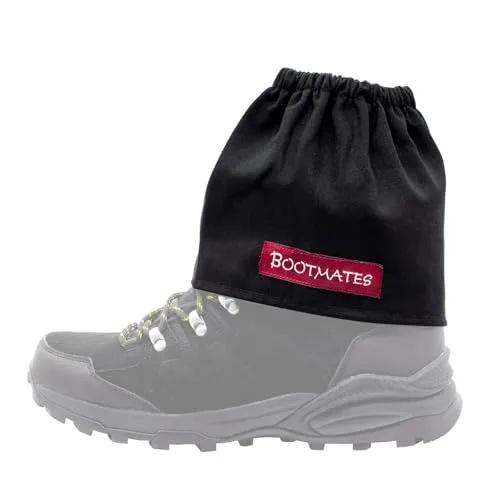 Bootmates Schuh-Überzieher | Gamaschen zum Wandern, Wanderzubehör | Schuh-Stulpen für Garten und Reiten | Arbeitskleidung für Wald, Straßenbau & Handwerk | Galosche kurz | (schwarz)