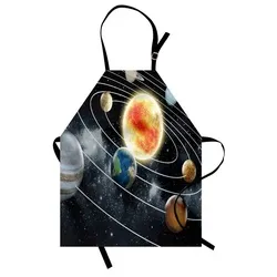 Abakuhaus Kochschürze Höhenverstellbar Klare Farben ohne verblassen, Weltraum Sonnensystem-Planeten bunt