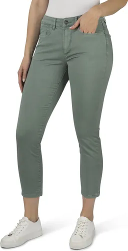 Stooker Women FLORENZ COLOUR Damen 5-Pocket-Jeans Slim Fit - Stylische Slim Fit Jeans "Florenz" in chinoise green, perfekt für trendbewusste Looks. 5-Pocket-Design für praktischen Komfort und modernes Styling.