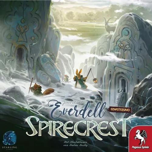 Pegasus Spiele 57603G Everdell: Spirecrest - Strategisches Brettspiel - Gesellschaftsspiele;Entdecken Sie die Erweiterung für Everdell mit neuen Abenteuern und strategischen Möglichkeiten für spannende Spielabende.