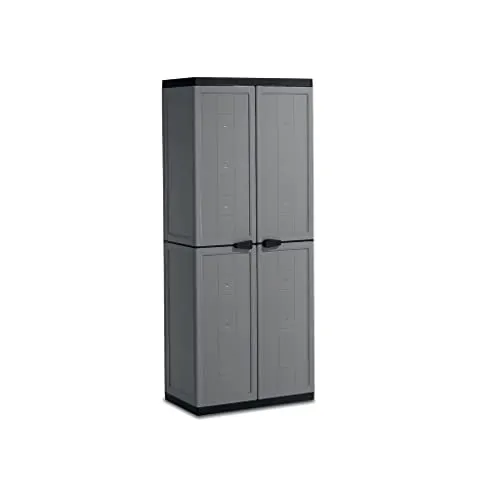 KETER WARDROBE JOLLY - 3 verstellbare Einlegeböden - Kleiderschrank aus robustem Harz mit 3 verstellbaren Einlegeböden für flexible Staumöglichkeiten, ideal für jeden Raum.